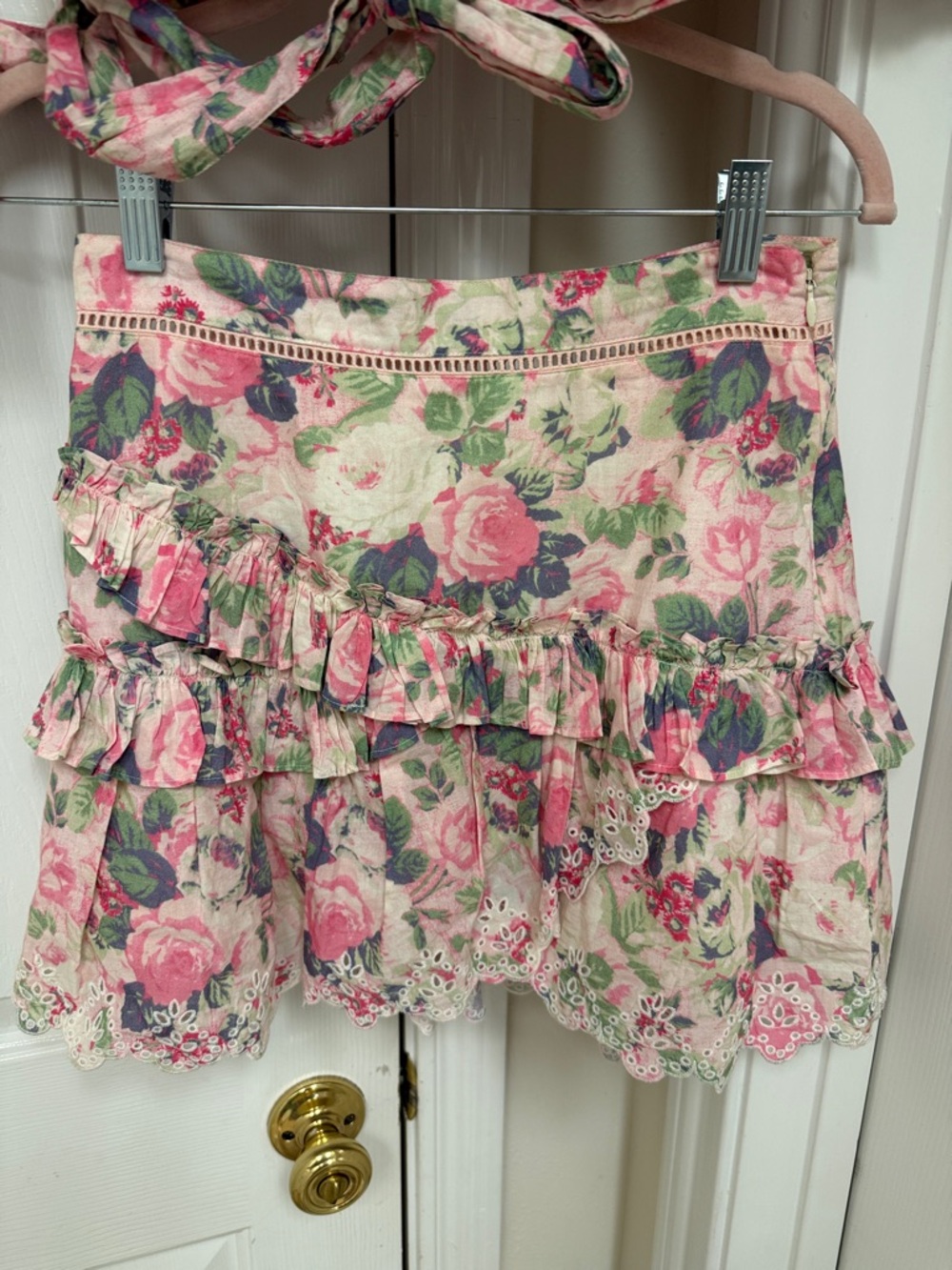 LoveShackFancy Ladies Karsten Crop Top Veiled Kiss and Skirt - Picture 2 of 11